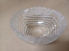 Vintage Clear 24  Lead Crystal  Swirl Design  Frosted Blossoms  Germany
