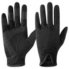  Horse Riding Gloves Equestrian Gloves Kids For S  age 6-8  Black   Silicone