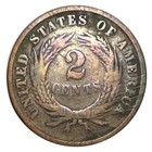 1864 U s  Two Cent Piece - First Year Of Issue 