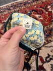 Nwot Misha And Puff Blue And Yellow Cottagecore Crochet Cotton Baby Hat 0-6 M