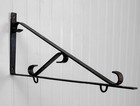 Antique Large Victorian Wrought Iron Hanging Sign   Planter Bracket