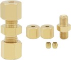 Hooshing 3pcs Brass Compression Tube Pipe Fitting 1 8  Tube Od X 1 8  Od Union C