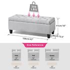 Redlife Storage Bench Lift Top Tufted Poufs Ottoman Upholstered Seat Footstool