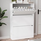 Shoe Cabinet With 3 Flip Drawers hidden Wood Rack Organizer For Entryway Hallway