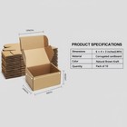 Boxlium 10 Pack Small Shipping Boxes 6x4x3   Corrugated Cardboard Kraft