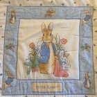 Vtg Peter Rabbit Benjamin Bunny Beatrix Potter Baby Nursery Quilt Blanket