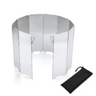 10 Plates Folding Camping Stove Windscreen Aluminum Cooking Stove Windshield D