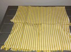 2 Vintage Linen Striped Kitchen Hand Tea Dish Towel Tan 16x28    New Old Stock