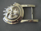 Kieselstein-cord Southwestern Inspired  925 Silver Winking Sun Peg Belt Buckle