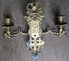 Antique Brass Piano Double Candle Holder Wall Sconce Classic  Style - Gorgeous