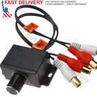 Universal Car Bass Amplifier Remote Level Control Knob Stereo Rca Input   Output
