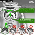 2 Pack Kitchen Sink Strainer Stopper Combo Basket 3 5  Drain Stainless Steel