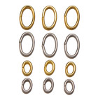 50pcs Stainless Steel Oval Jump Rings Connector Open Rings For Jewelry Making Ea