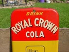 Vintage Royal Crown Cola Nehi Soda Metal Wall Thermometer Sign 25 X 10 
