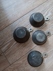 Vtg 4 Pc Tab Handle Steel Measuring Cups 1 3  1 2 Two 1 4 Cup Nesting