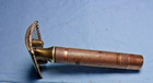 Antique Vintage Early Brass Gillette Safety Razor