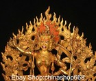 14 2  Old Tibet Copper Gold Carving Vajravarahi Dorje Phakmo Buddha Statue