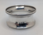 Antique English Sterling Silver Napkin Ring  e  Initial Engraving  D  1918 13g