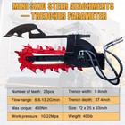 Trencher Hitch Digger Attach With Adjustable Height Fits Mini Skid Steer Loader