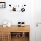 Mkono Mug Holder Wall Mounted Coffee Cup Rack Hanger Modern Metal With Black 