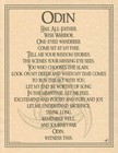 Odin Parchment-like Page For Book Of Shadows  Altar 