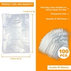 100pcs Paint Sprayer Cup Liners  7 8  X 11 8  100 Count  transparent  