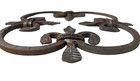 Ornamental Steel Forged Fleur De Lis Medallion Fencing  9 5 X 9 5 Inches  2 Pack