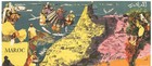 Antique Map  maroc   morocco  Jean Gaston Mantel  1962