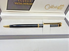 Colibri Ballpoint Pen Black Lacquer Grey Flecked And Gold Tone New Nos