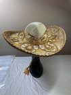 Vintage Xl Mexican Charro Sombrero Hat Horseshoe Embroidered Salazar Yepez 17   