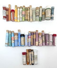 Vintage Porcelain China Powder Paints 38 Vials Assorted Colors Some Branded