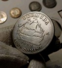 Great Souvenir Large Silver Pl  Coin  1808 Moneda Georgius Iii  jorge Bermuda 