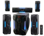 Rockville Bluetooth Home Theater Karaoke Machine System W 8  Sub   Wireless Mics