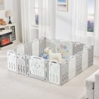 Foldable 18 Panel Baby Playpen Play Yard Kids Safety Playard Activity Center