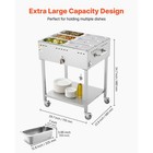 Uimoso Stainless Steel Outdoor Food Warmer With 6-pan Propane Steam Table
