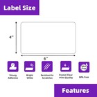 500 4  X 6  Fanfold Direct Thermal Shipping Labels Perforated For Zebra   Rollo