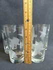 Vintage Game Bird Etched Glass Tumblers Set Of 5 Clear Flying Hunt Nature
