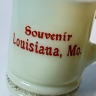 Louisiana Mo Missouri Uranium Antique Custard Glass Souvenir Trinket Creamer