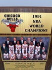 Chicago Bulls 1991 Nba World Champions Plaque Michael Jordan Scottie Pippen