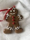 Christmas Ornaments Gingerbread Cookie Resin Set Of 3 Adorable  White Icing