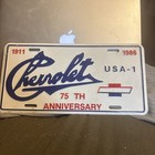 Chevrolet 75 Th Anniversary Metal License Plate