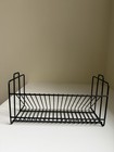 Vintage Metal 20 Cd Rack Stand Holder Organizer Desk Tabletop Black Wire