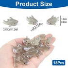 Norxuaze 18pcs Great White Shark Resin Statue  Mini Sharks For Terrarium Deco   