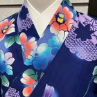 9099  Japanese Yukata Womens Vintage Fabric Cotton Robe Kimono Traditional