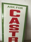 Castrol Motor Oil Porcelain Enamel Sign  24 X 10 Inches