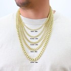 14k Yellow Gold Miami Cuban Royal Monaco Link Chain Necklace 5mm-17mm  16 - 30 