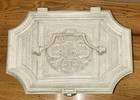 Vintage Max Klein Sewing Box Faux Wood Plastic White Sc-2015 W tray Insert Euc