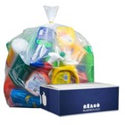Plasticplace 20-30 Gallon Trash Bags - Clear  Case Of 100 Garbage Bags