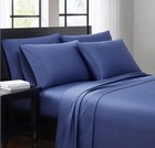 New Kirkland Signature 680 Thread Count 6 Piece Sheet Set Queen Vintage Indigo