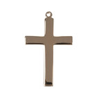Gold Plated Sterling Silver 1-3 8  Latin Style Cross Medal Necklace 24  Chain